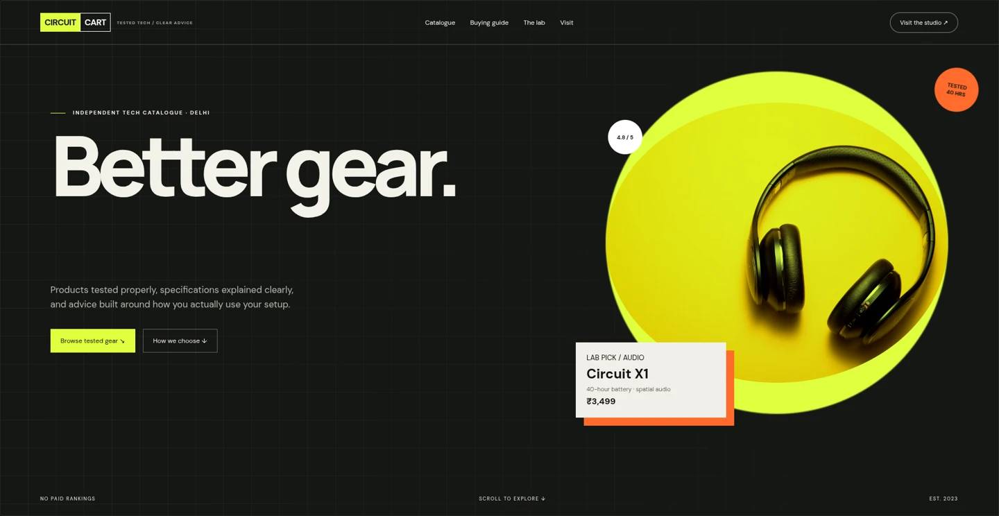 Circuit Cart current website preview